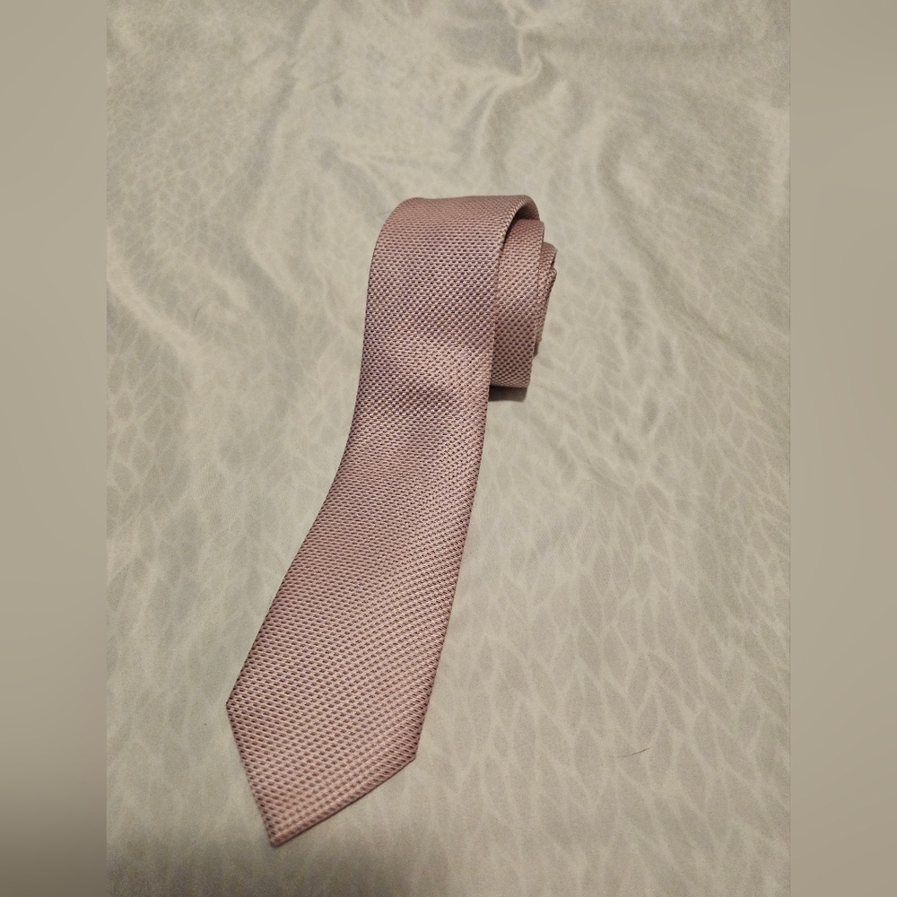 Silk Tie Kenneth Cole Pink Grey Silk Tie Slim Grad Wedding Formal